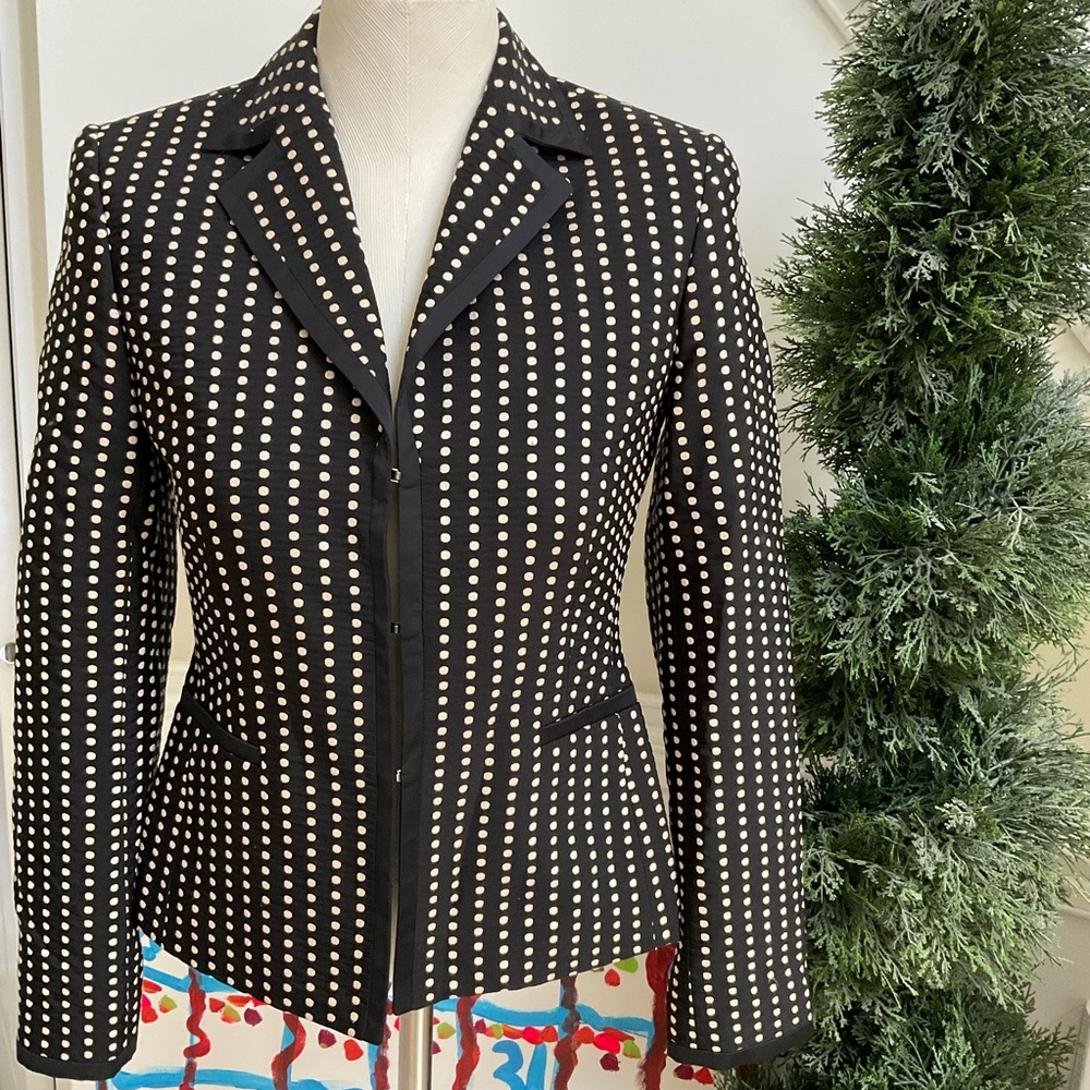 Talbots Fitted Polka Dot Blazer - image 2